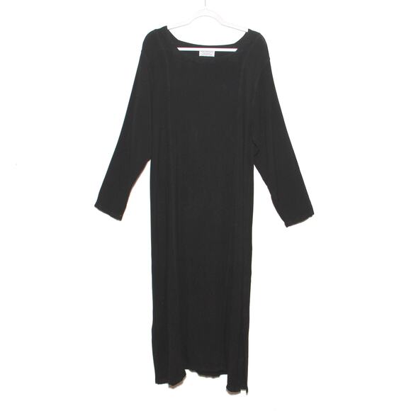 Vintage NOMAD Unstructured Black Maxi Dress No Size Tag - Picture 1 of 9